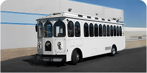 Exterior view of Classic Trolley – 28 Passengers
