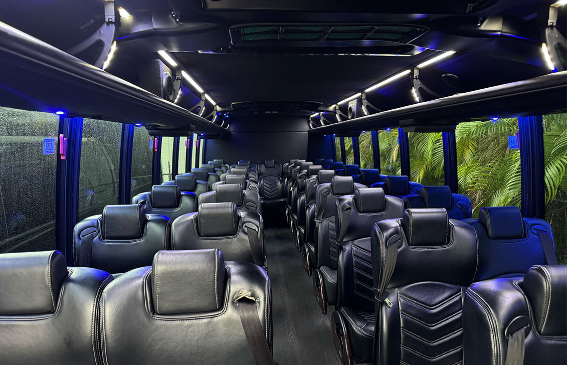 Interior view of Luxury Mini Coach - 36 Passengers
