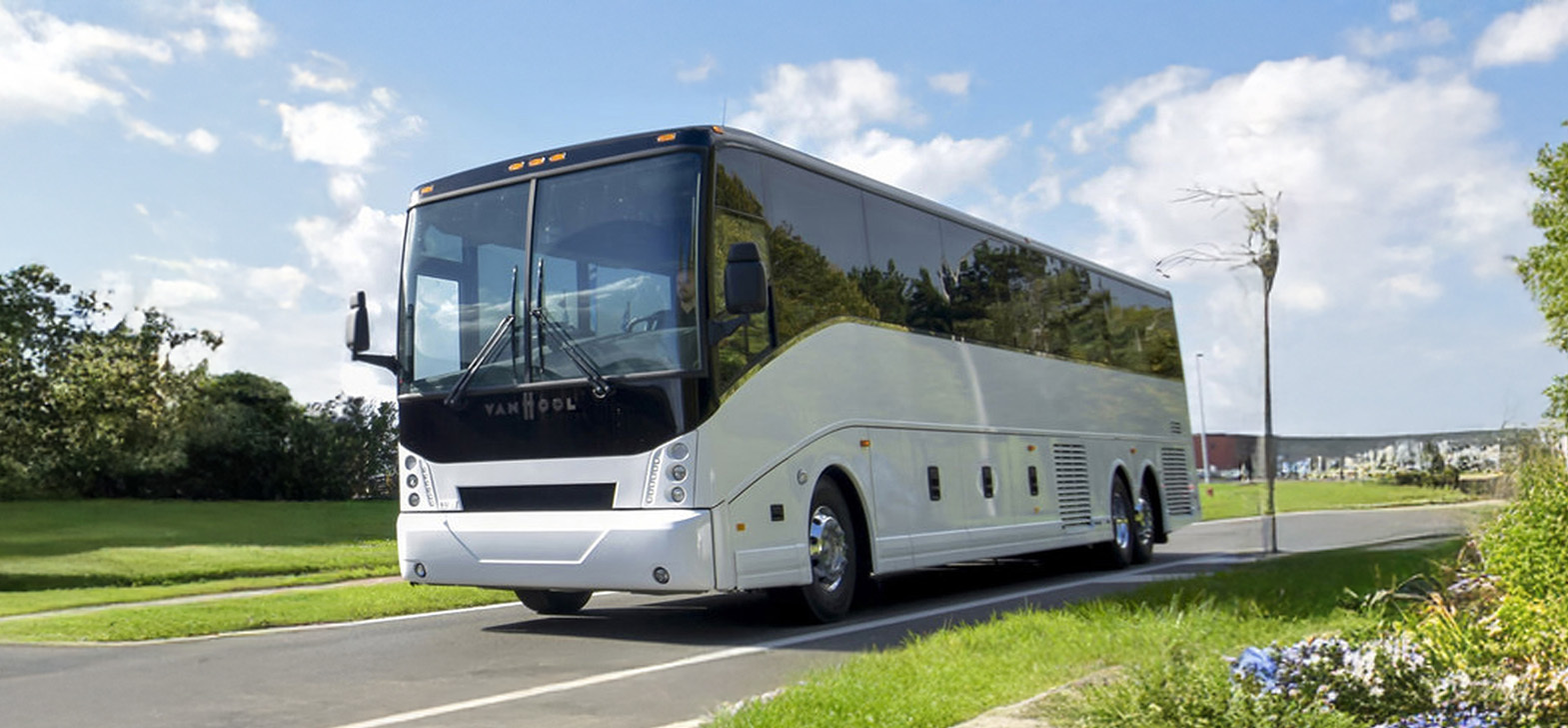 Exterior view of Luxury Motorcoach - 55 Passengers