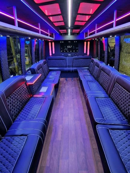 Interior view of Medium Party Bus - 30 Passenger
