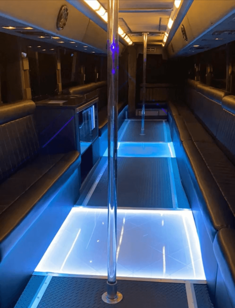Interior view of Large Party Bus - 55 Passenger