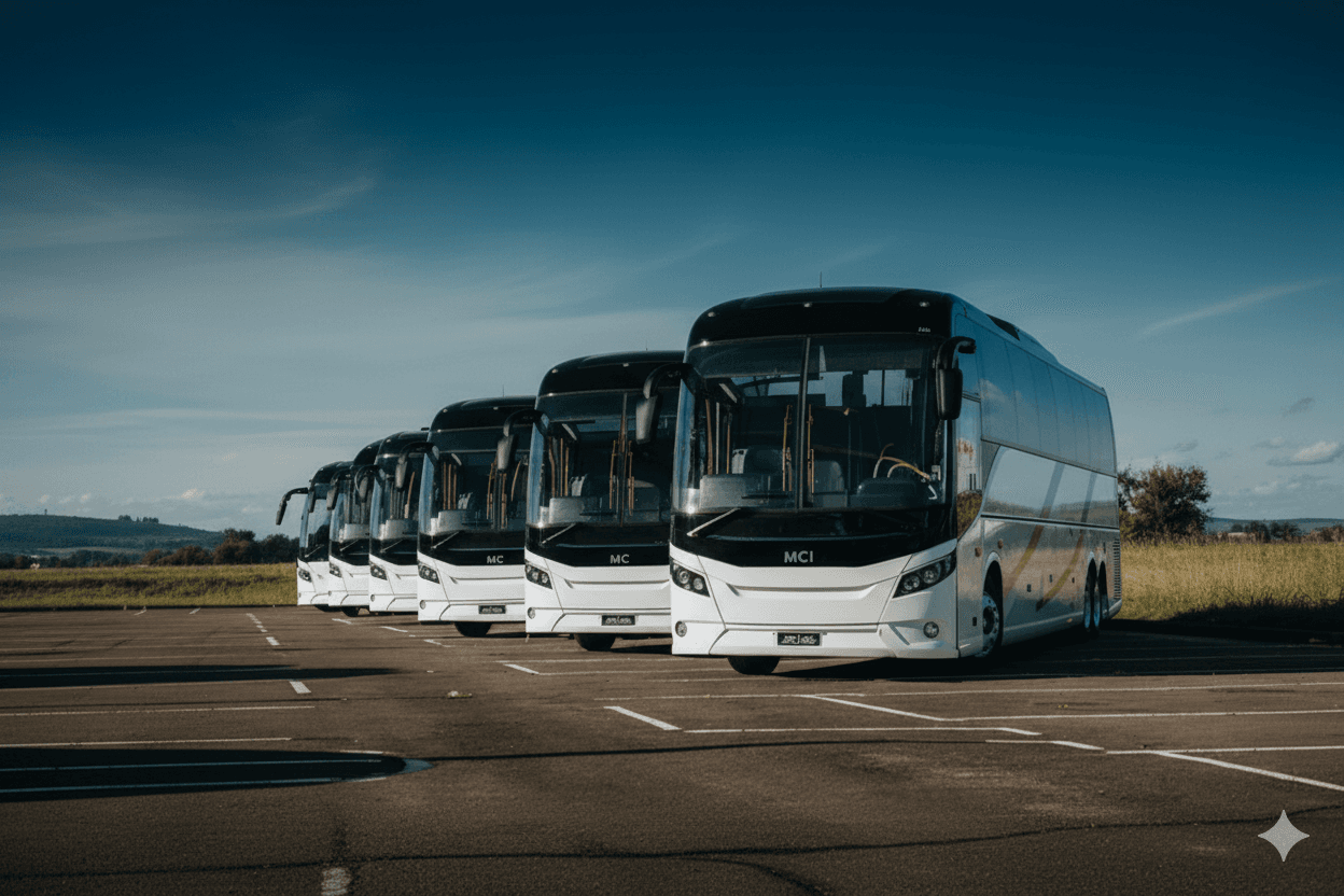 a charter bus fleet