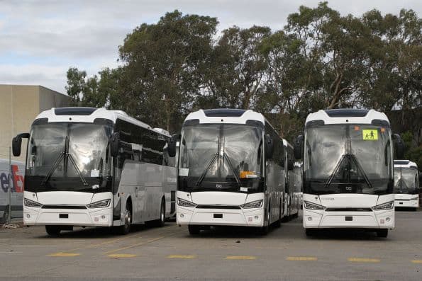 a charter bus fleet
