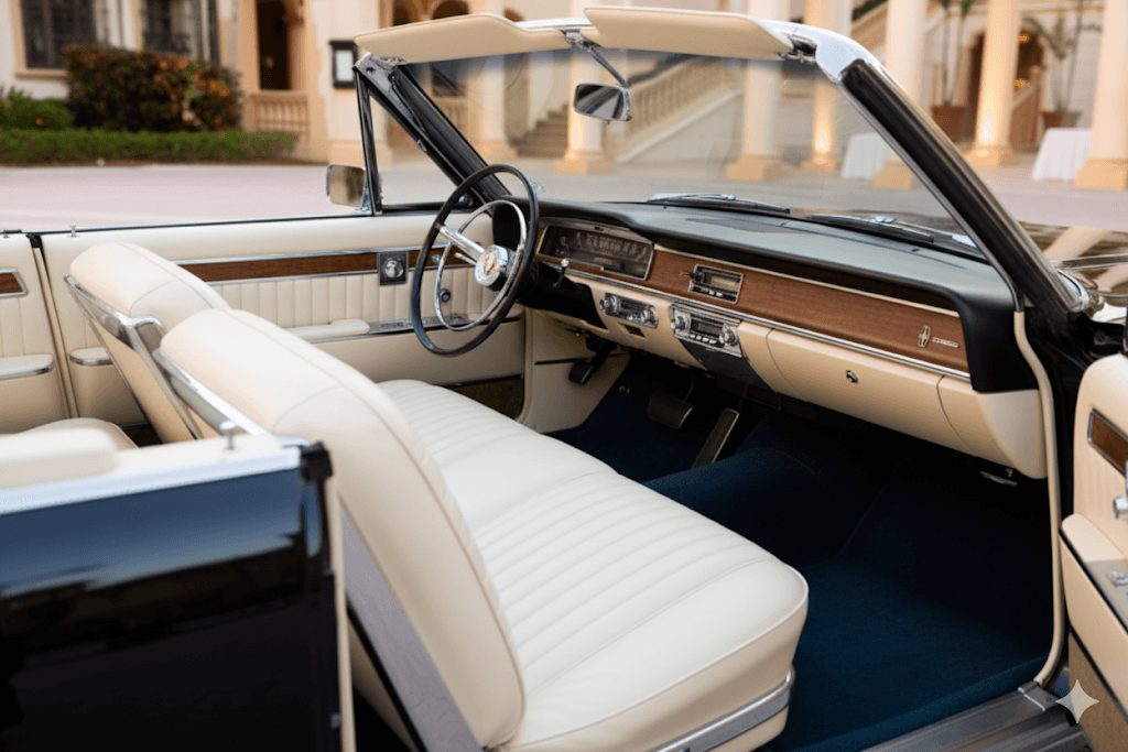 Interior view of Lincoln Continental – 4 Passengers